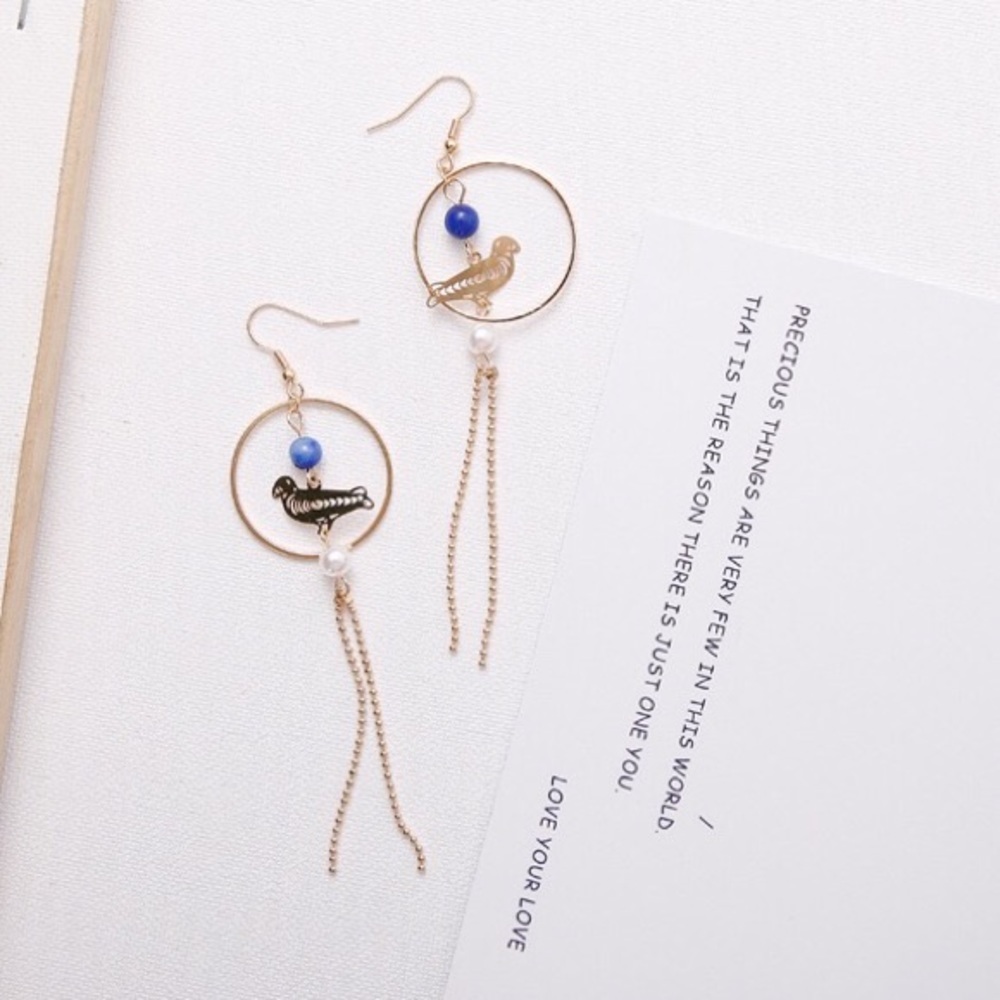 ⭐️Geometric Bird Long Earrings